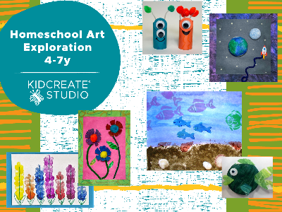 Kidcreate Studio - Dana Point. Homeschool Art Exploration Weekly Class (4-7 Years)